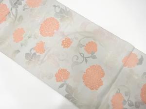 花唐草模様織出し袋帯